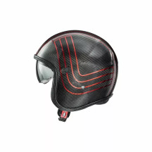 Casco Vintage Platinum Edition de carbono — Talla XL, Negro, Brillo